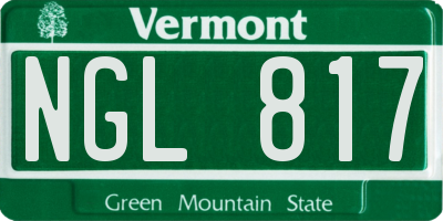 VT license plate NGL817