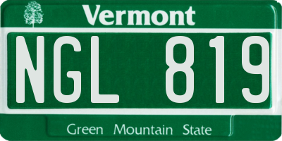 VT license plate NGL819