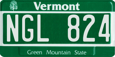 VT license plate NGL824
