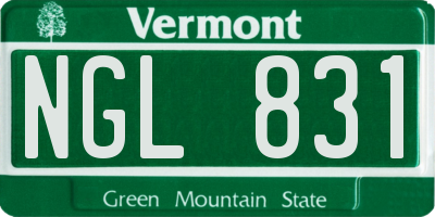 VT license plate NGL831
