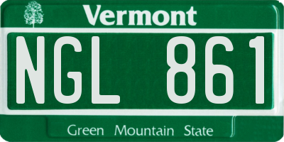 VT license plate NGL861