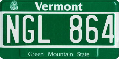 VT license plate NGL864