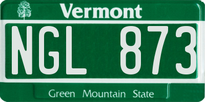 VT license plate NGL873