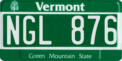 VT license plate NGL876
