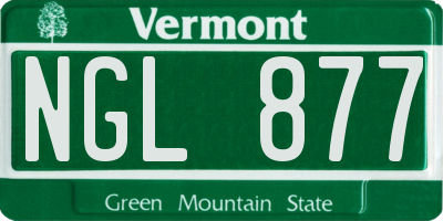 VT license plate NGL877