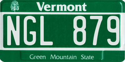 VT license plate NGL879
