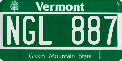 VT license plate NGL887