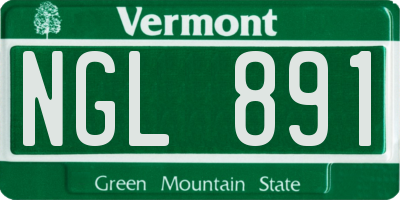 VT license plate NGL891