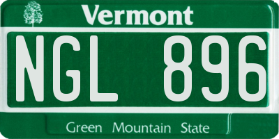 VT license plate NGL896