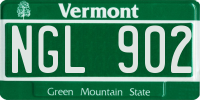 VT license plate NGL902