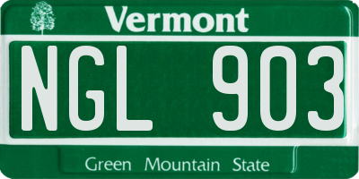 VT license plate NGL903