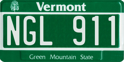 VT license plate NGL911