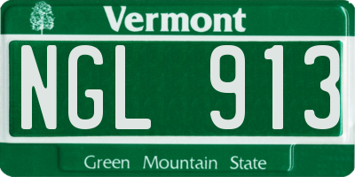VT license plate NGL913