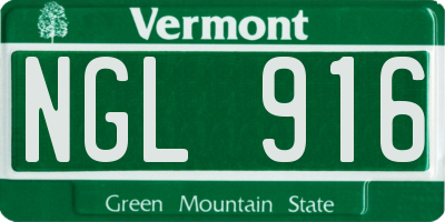 VT license plate NGL916