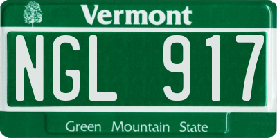 VT license plate NGL917