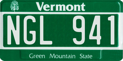 VT license plate NGL941
