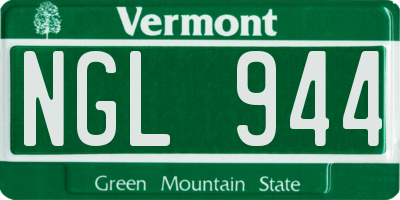 VT license plate NGL944