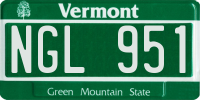 VT license plate NGL951