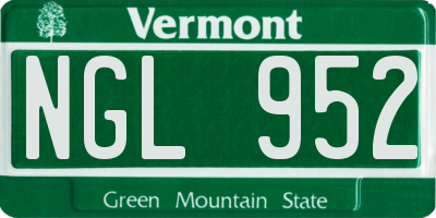VT license plate NGL952
