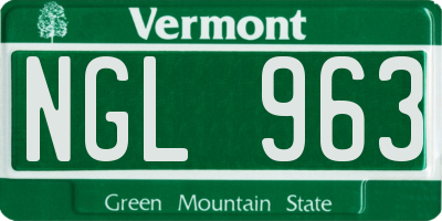 VT license plate NGL963