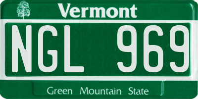 VT license plate NGL969