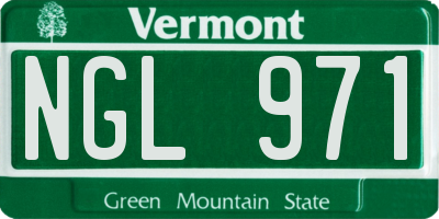 VT license plate NGL971