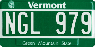 VT license plate NGL979