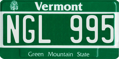VT license plate NGL995