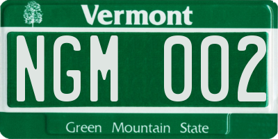 VT license plate NGM002