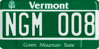 VT license plate NGM008