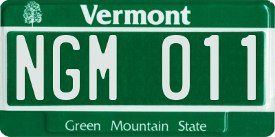 VT license plate NGM011