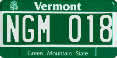 VT license plate NGM018