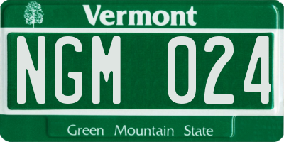 VT license plate NGM024