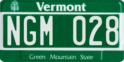 VT license plate NGM028
