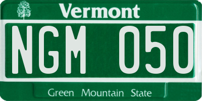 VT license plate NGM050