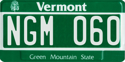 VT license plate NGM060