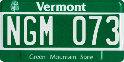 VT license plate NGM073
