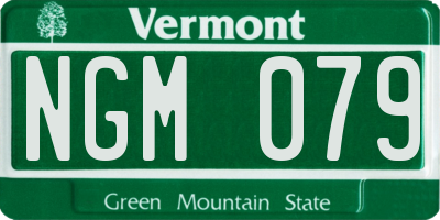VT license plate NGM079