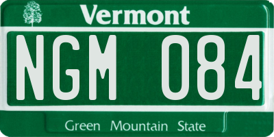 VT license plate NGM084