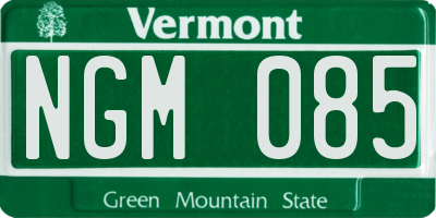 VT license plate NGM085