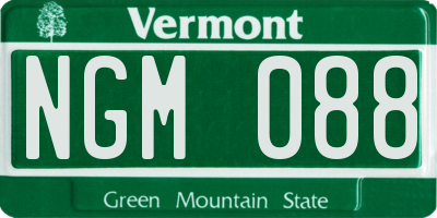VT license plate NGM088