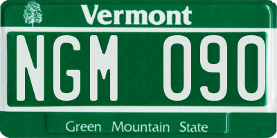 VT license plate NGM090