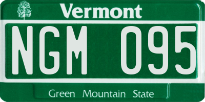 VT license plate NGM095