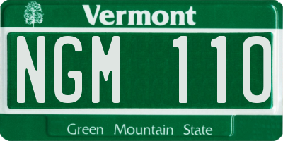 VT license plate NGM110