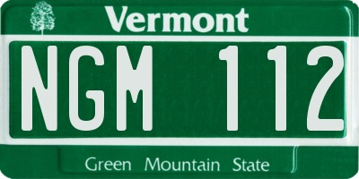 VT license plate NGM112