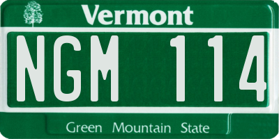 VT license plate NGM114