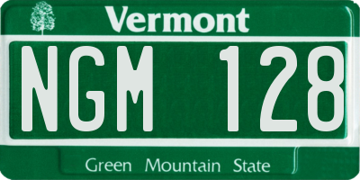VT license plate NGM128