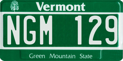 VT license plate NGM129