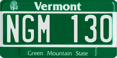 VT license plate NGM130
