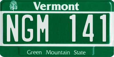 VT license plate NGM141